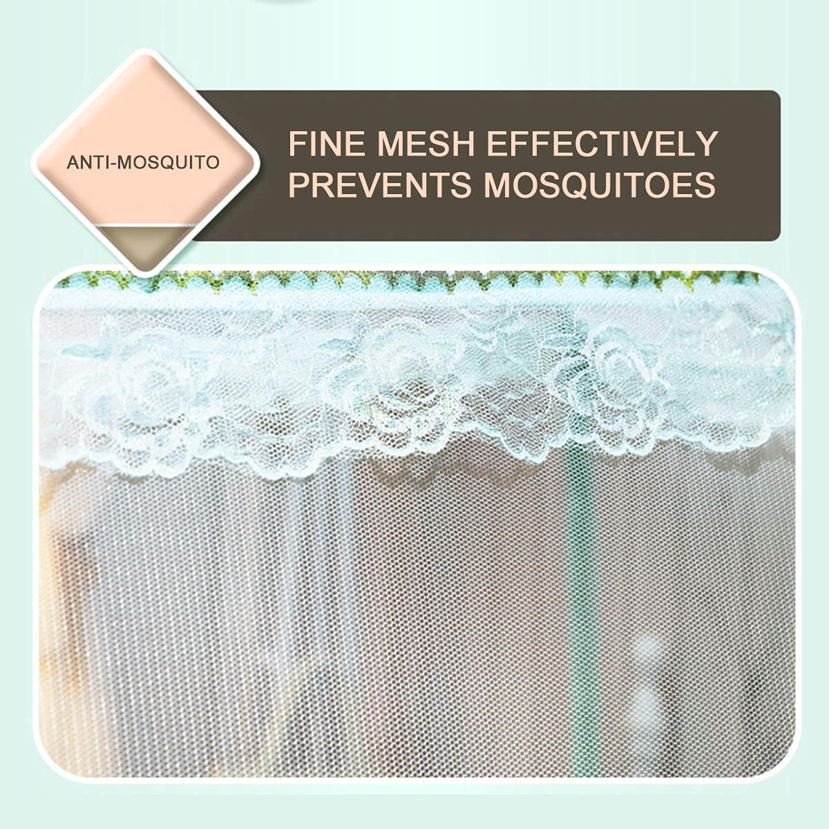 Foldable Mosquito Net Canopy for Bed - Anti-Mosquito Yurt Tent with 3 Doors, Free Standing, Easy Installation for Outdoor Travel, Kids & Adults, Pink (2.2x2.0x1.65m)