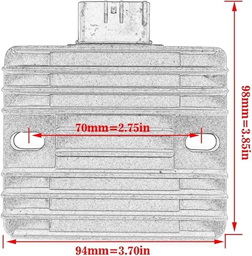 Miniatura 3 de Regulador rectificador compatible con Yamaha MT03 MT-03 YZF R6 WR250R WR250X YFZ450 YFM450 YFM660 Grizzly YFM700 Raptor YXR450 YXR660 Rhino