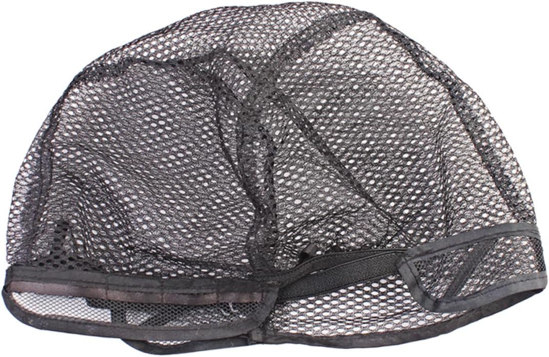 5PCS Black Elastic Wig Caps Mesh Hair Nets for Secure Fit Adjustable Stretchable Head Covers One Fits Hairstyles Comfortable Lightweight Breathable