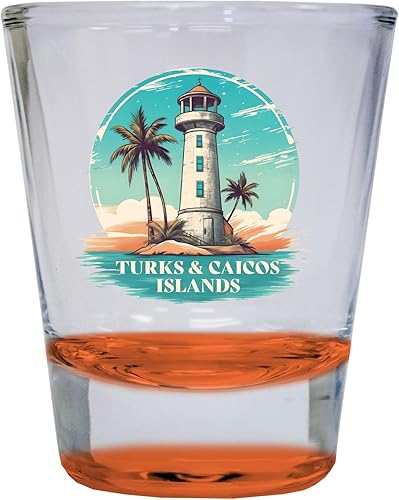 Miniatura 5 de Turks And Caicos Design A Souvenir - Vaso de chupito redondo transparente de 1.5 onzas, paquete de 4 unidades