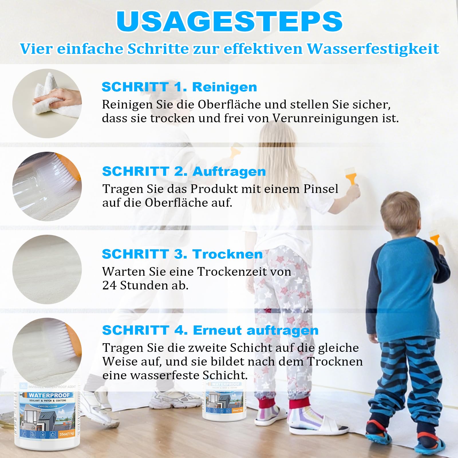 Transparenter Wasserdichter Beschichtungsmittel, Flüssige Versiegelung 2KG