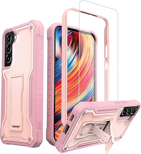 ExoGuard Funda para Samsung Galaxy S22 Plus, funda de goma resistente a prueba de golpes con protector de pantalla para teléfono Samsung S22 Plus,