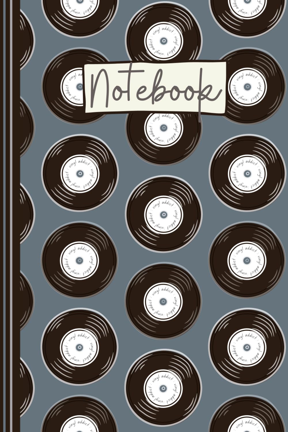 Vinyl Record Notebook: Vinyl Collector Lined Journal, The Perfect Novelty Vinyl Record Gift for Anyone who Loves Music or Loves it on Vinyl - Grey