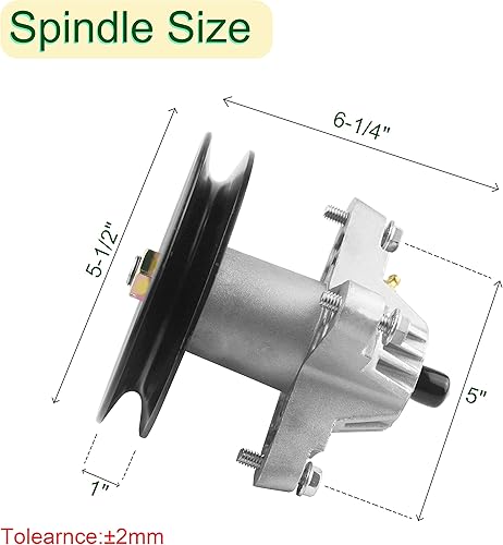 Miniatura 2 de OakTen Conjunto de husillo para cortacésped MTD Troy-Bilt de 38 pulgadas 918-04474 y Toro 42 pulgadas LX425 LX426 Tractor de césped 112-6063