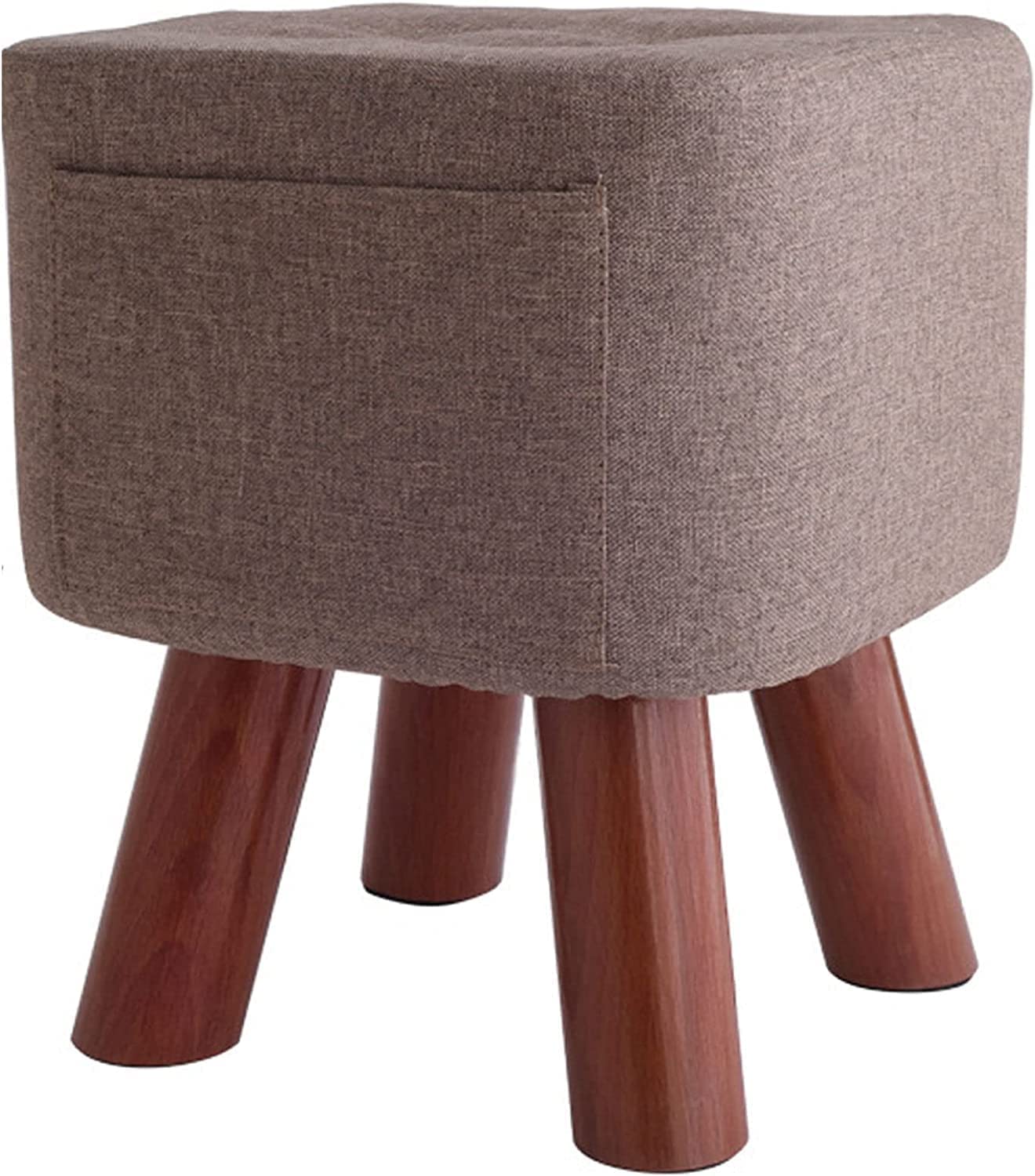 Repose-pieds de rangement pour salon et chambre avec grande poche