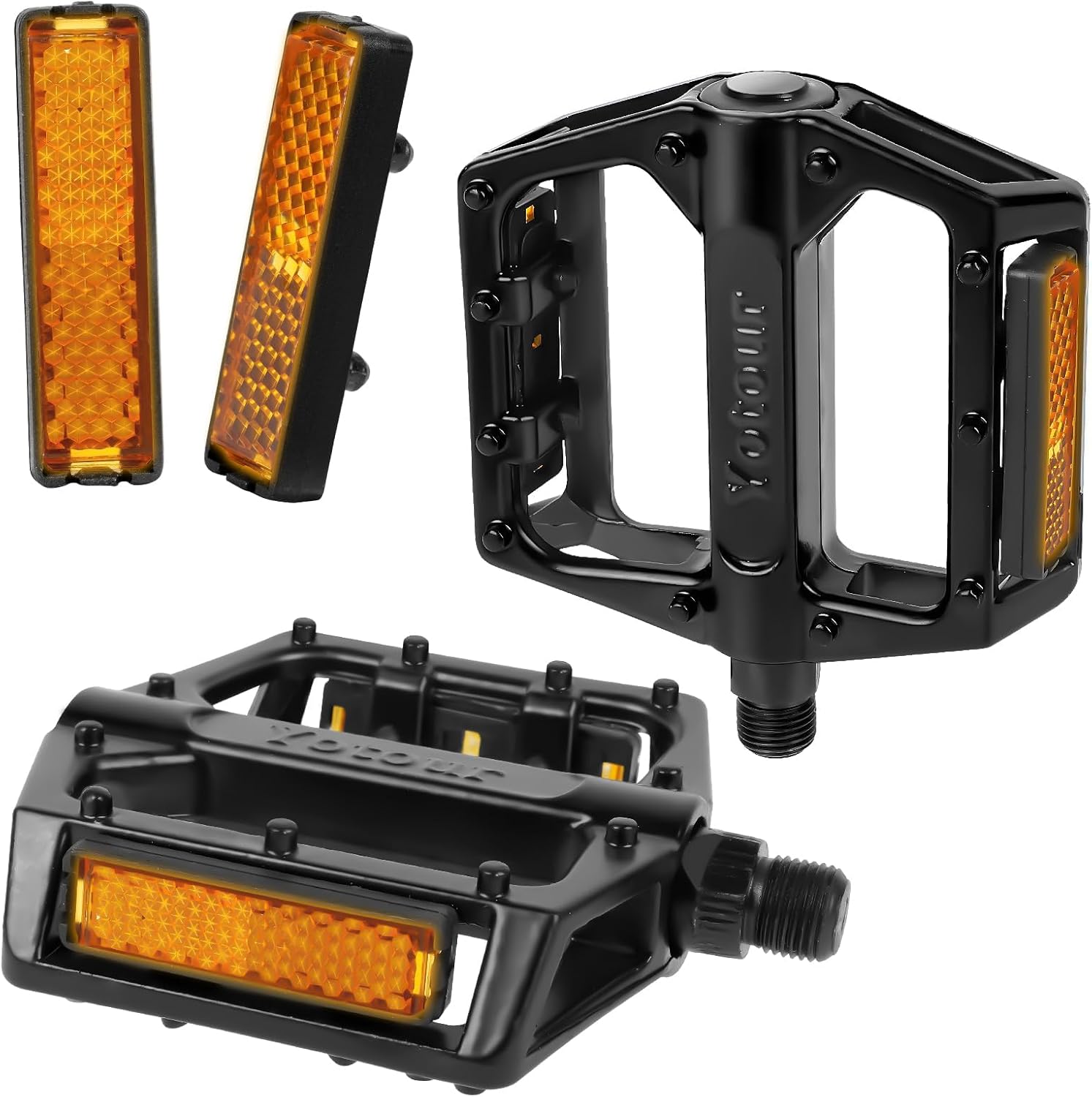 Fahrradpedale, 9/16 Zoll rutschfeste Aluminium Ersatzpedale Bicycle Pedals Fahrrad Pedale Set für Rennrad Mountainbike BMX MTB E-Bike