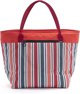 Mintra Ladies Printed Cooling Bag Small, Fall Stripes,(32 X 23 X 13 Cm)