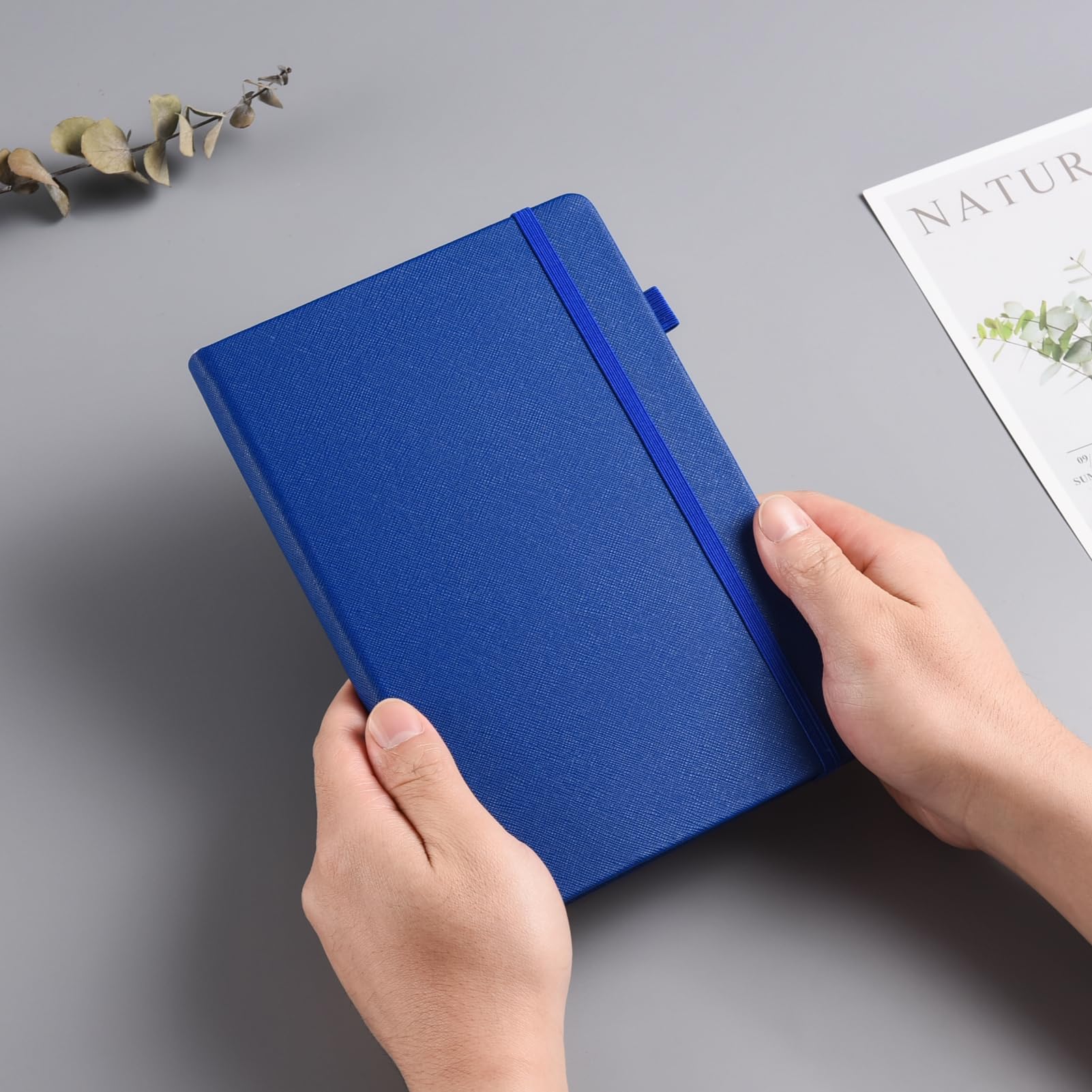 Bullet Dotted Journal A5 - Carnet Pointillé 140GSM 152 Pages, Couverture Rigide Bleu Foncé, Idéal Pour Notes Et Planification