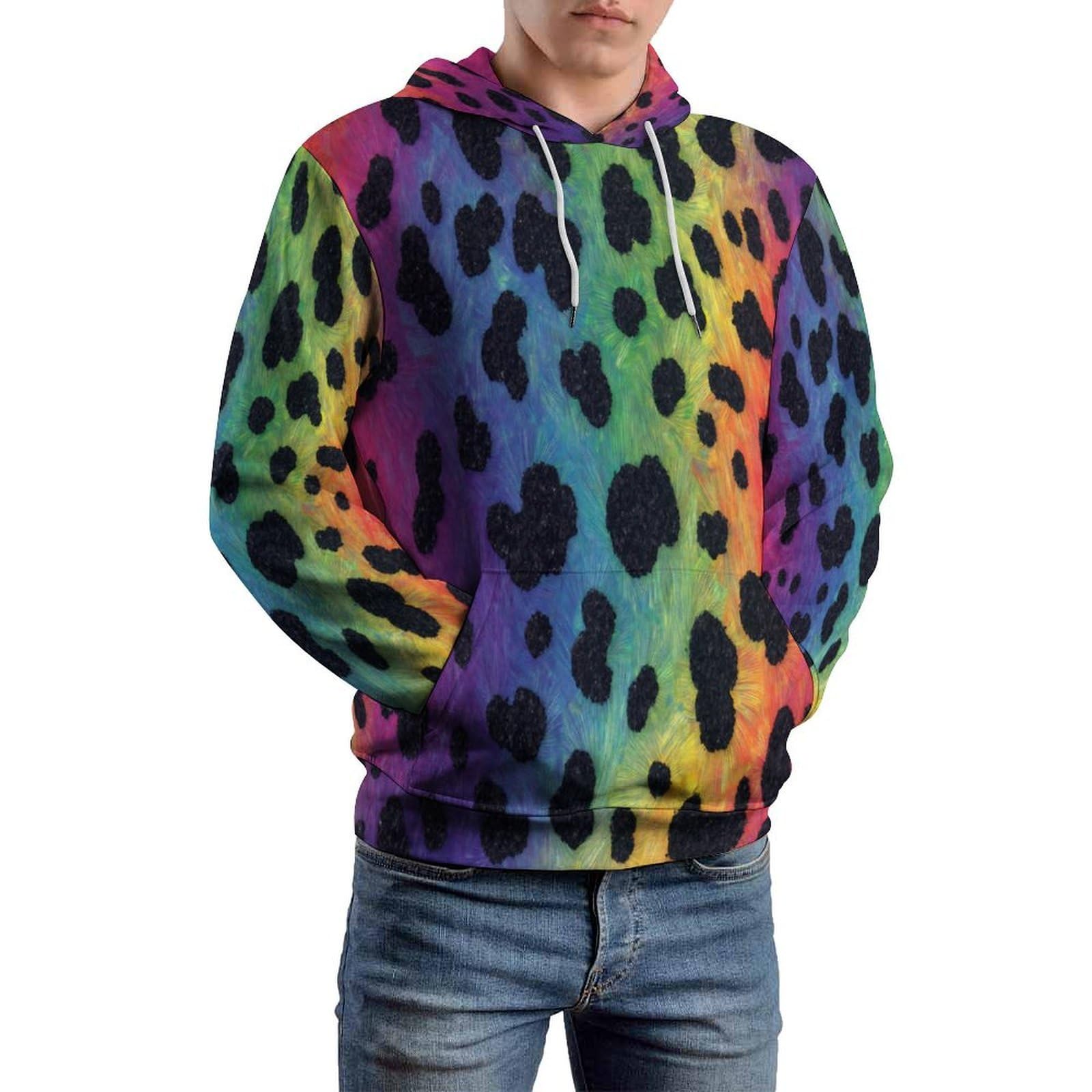Sweat à capuche Harajuku pull manches longues imprimé léopard pull 3D unisexe - 7