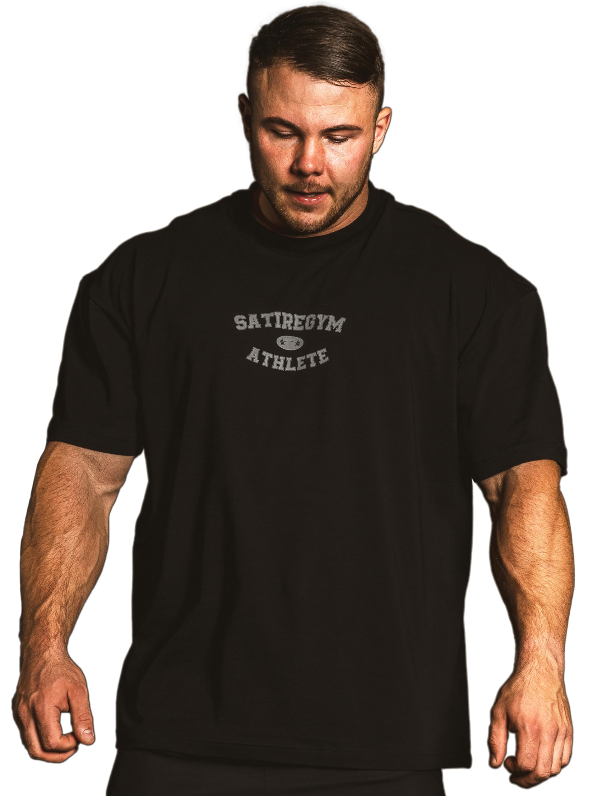 Satire Gym - Pump Cover Gym Shirt Herren Oversize - Sport Shirt Männer für Bodybuilder- Fitness T-Shirt als Pump-Cover Tshirt für Bodybuilding
