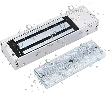Electromagnetic Lock Waterproof 1200LBS 500KG Holding Force Electric Magnetic Door Lock 12V Fail Safe NC Mode for Access Control System