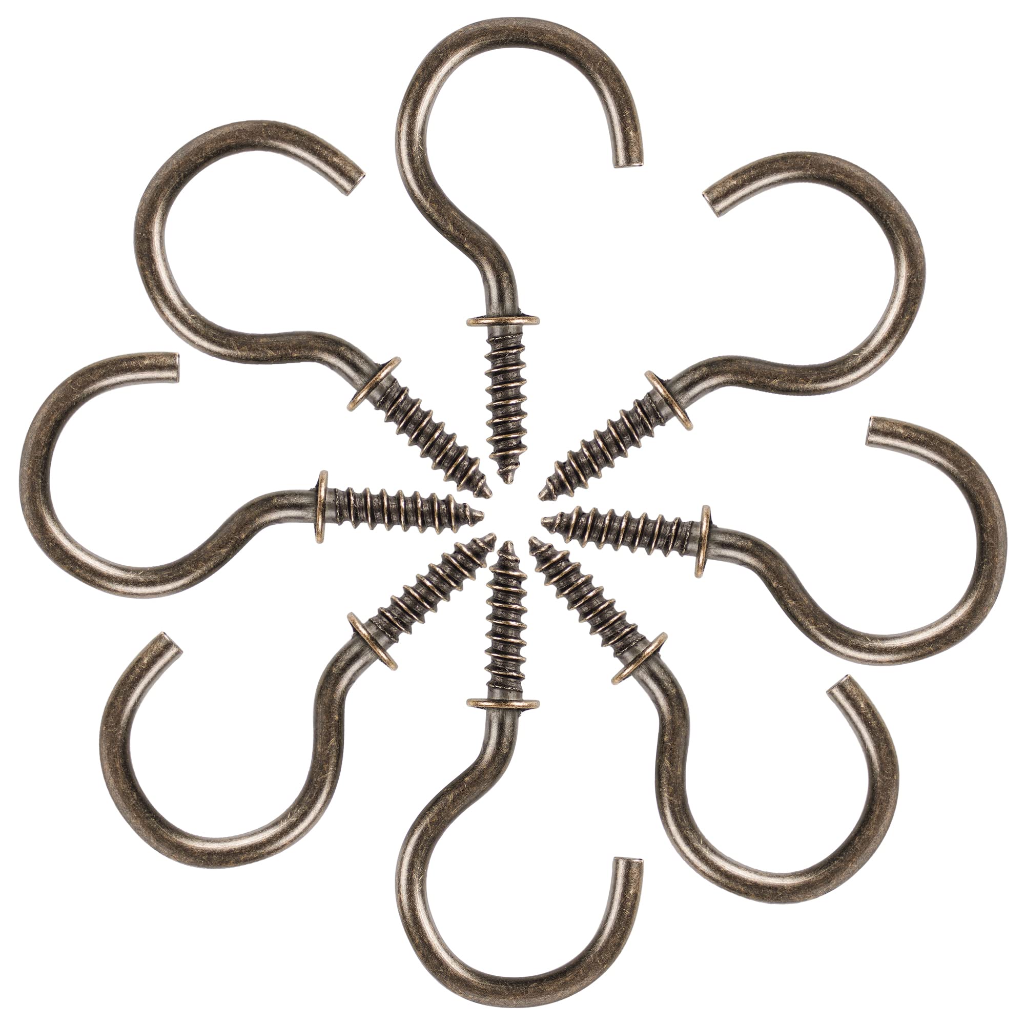 S Hooks GODLOVEM 40-Pack Gold Screw-in Ceiling Hooks - 1.46 Inch Brass  Plated Metal Hooks For Jewelry, Cups & More 1.46 Inch Metal Hooks