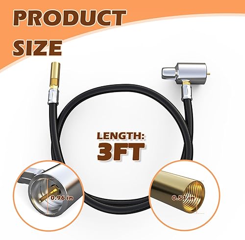 Miniatura 2 de Válvula adaptadora de accesorios de conexión rápida de gas propano de 38 pulgadas, accesorios de conexión rápida de gas natural de 38 pulgadas, kit