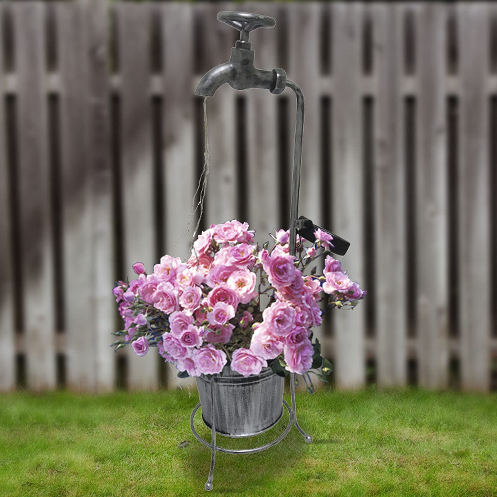 OKJHFD Luci solari Decorazione da giardino per esterni, Decorazione per annaffiatoio da esterno, Lanterna sospesa Annaffiatoio Luci paesaggistiche per cortile Portico Prato Cortile
