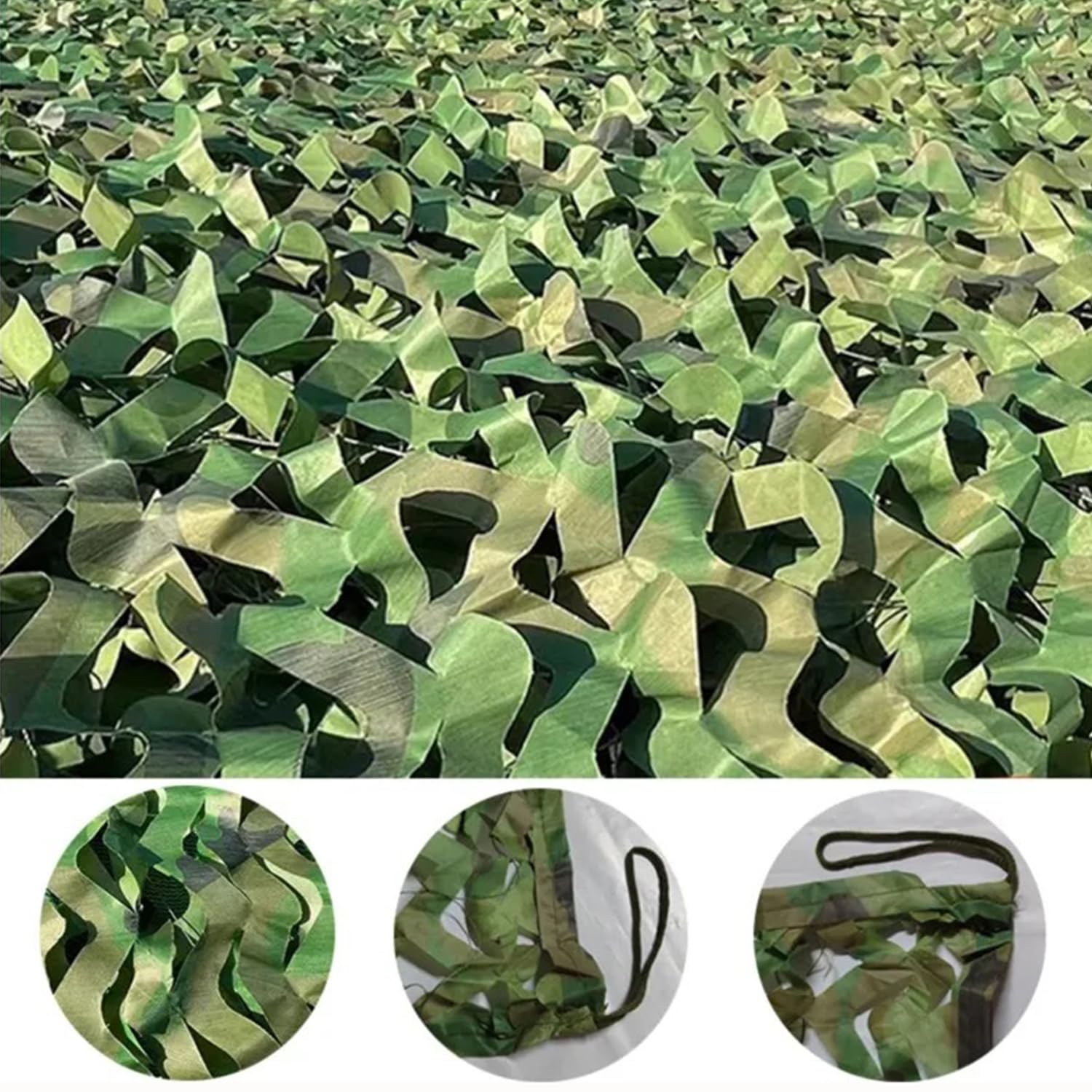 Rete Mimetica,Rete Militare,Rete Ombreggiante,Copertura Parasole Per La Caccia,Per Decorazione,Protezione Dal Sole,Caccia,Persiane,Tiro,Occultamento,Campeggio(Doppio strato rinforzato,Verde) (5 x 5 M)