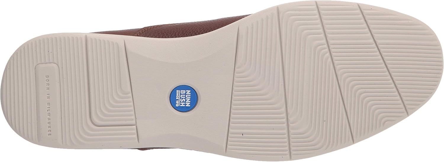 Nunn Bush Men's BAYRIDGE Plain Toe Lightweight Leather LACE-UP Oxford, Brown Multi, 9.5 - Image 4