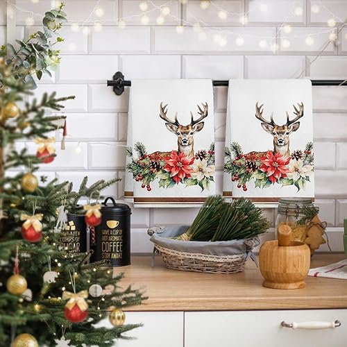 Miniatura 6 de Juego de 2 toallas de mano de 18 x 28 pulgadas de microfibra suave, reutilizable, súper absorbente, juego de 2 toallas de mano para cocina, baño,