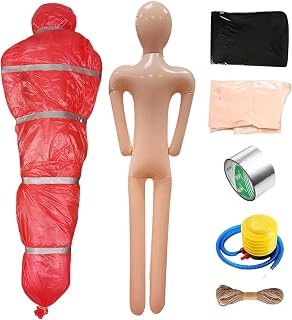 Accesorios para saco de cadáveres de Halloween, decoración inflable para colgar cadáveres, decoración espeluznante al aire libre, accesorios para sacrificios muertos, jardín, hinchable, cadáver falso