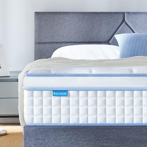 IYEE NATURE Twin Mattress,10 Inch Twin Size Hybrid Memory Foam and Individual Pocket Spring,Mattress in a Box with Pressure Relief