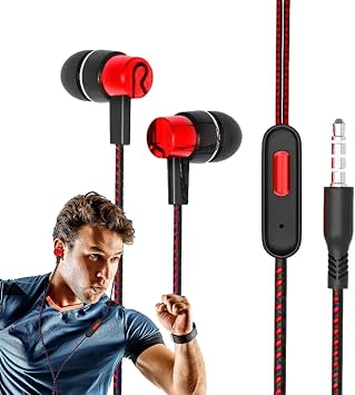 In-Ear Wired Earphones   Compact Audio Earbuds With | Clear Sound Performance, Ergonomic Design For Running, Commuting, Music, Calls, Podcast Streaming, Home, Outdoor Activities, Lightweight