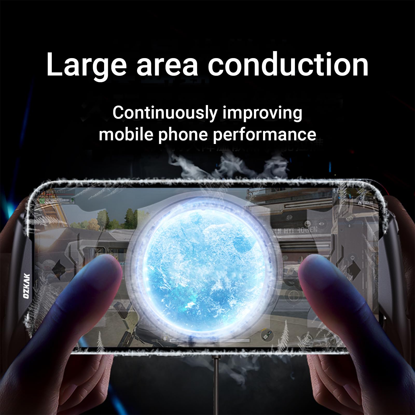 Refroidisseur Smartphone Poignée de téléphone Mobile, Ventilateur de Refroidissement des Semi-Conducteurs pour iOS/Android