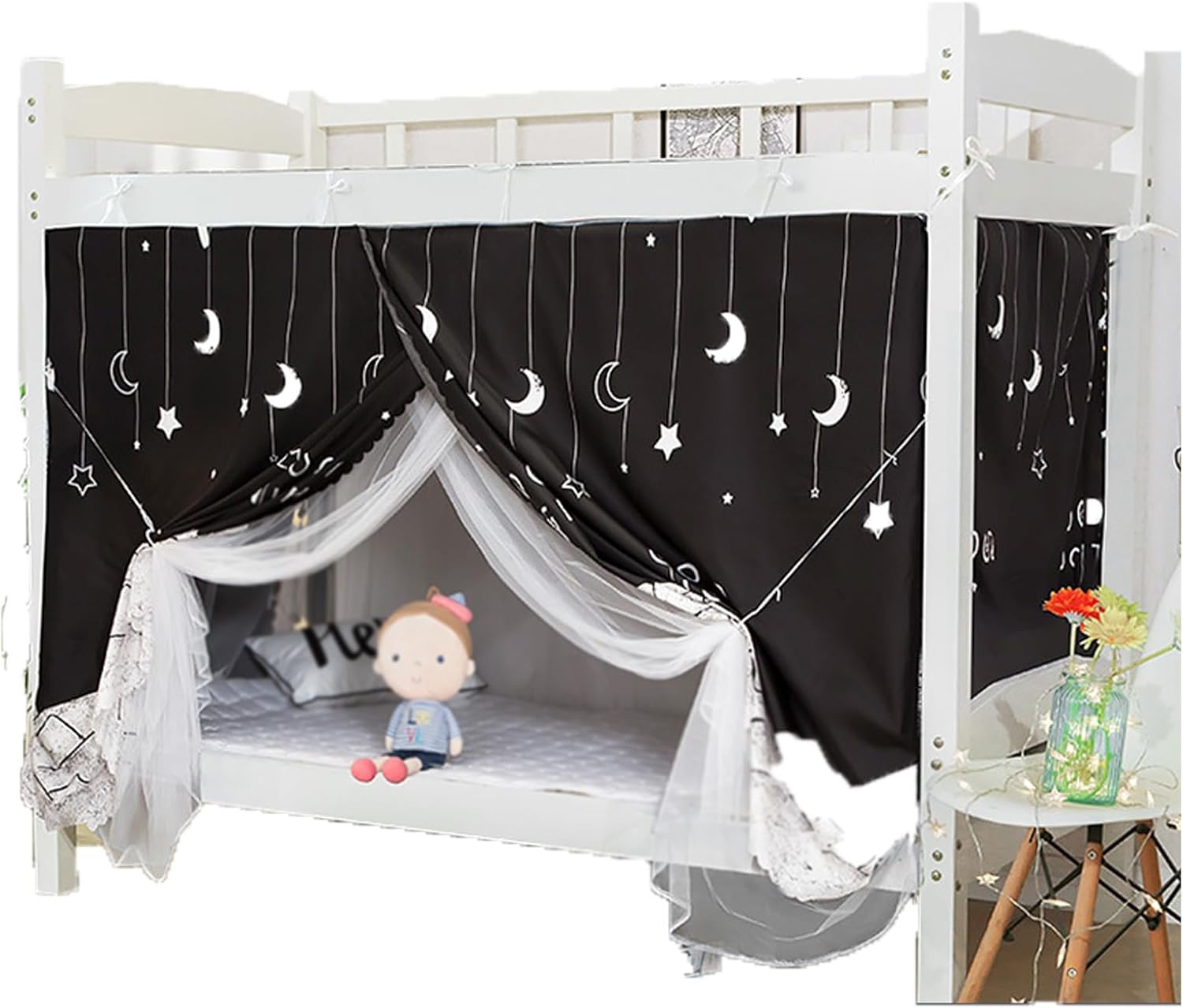 Student Dormitory Mosquito Netting Net Cozy Bed Canopy Elegant Bed Curtains Hanging Bed Net Easy Installation Light Reducing Breathable Bedroom Decoration