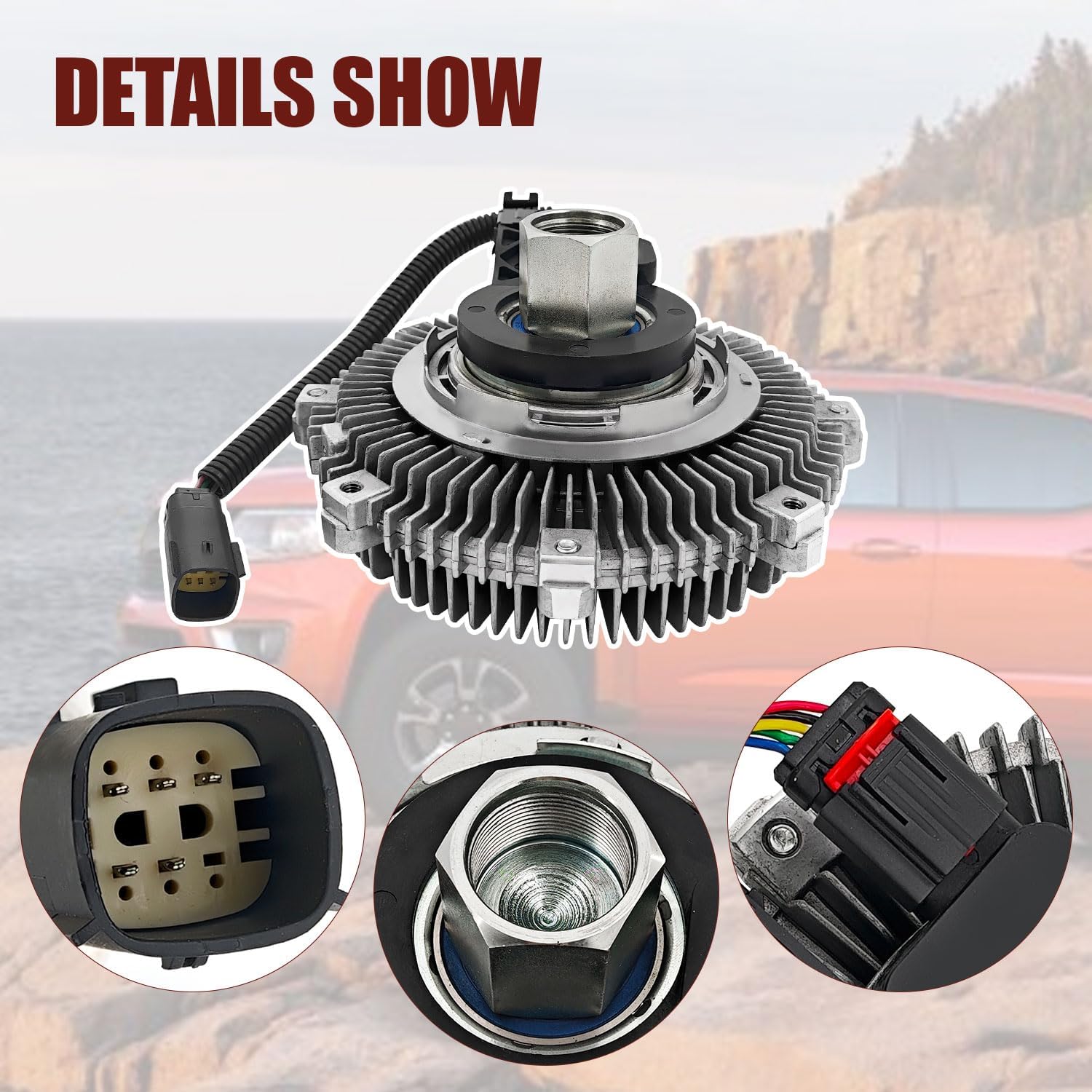 QuenPenge 15-40562 Engine Cooling Fan Clutch 23294307 Compatible with Chevy Colorado 2016-2022 Express 2500 3500 Savana 2500 3500 2017-2022 Canyon 2016-2022 L4 2.8L replace for 84082862 104300224