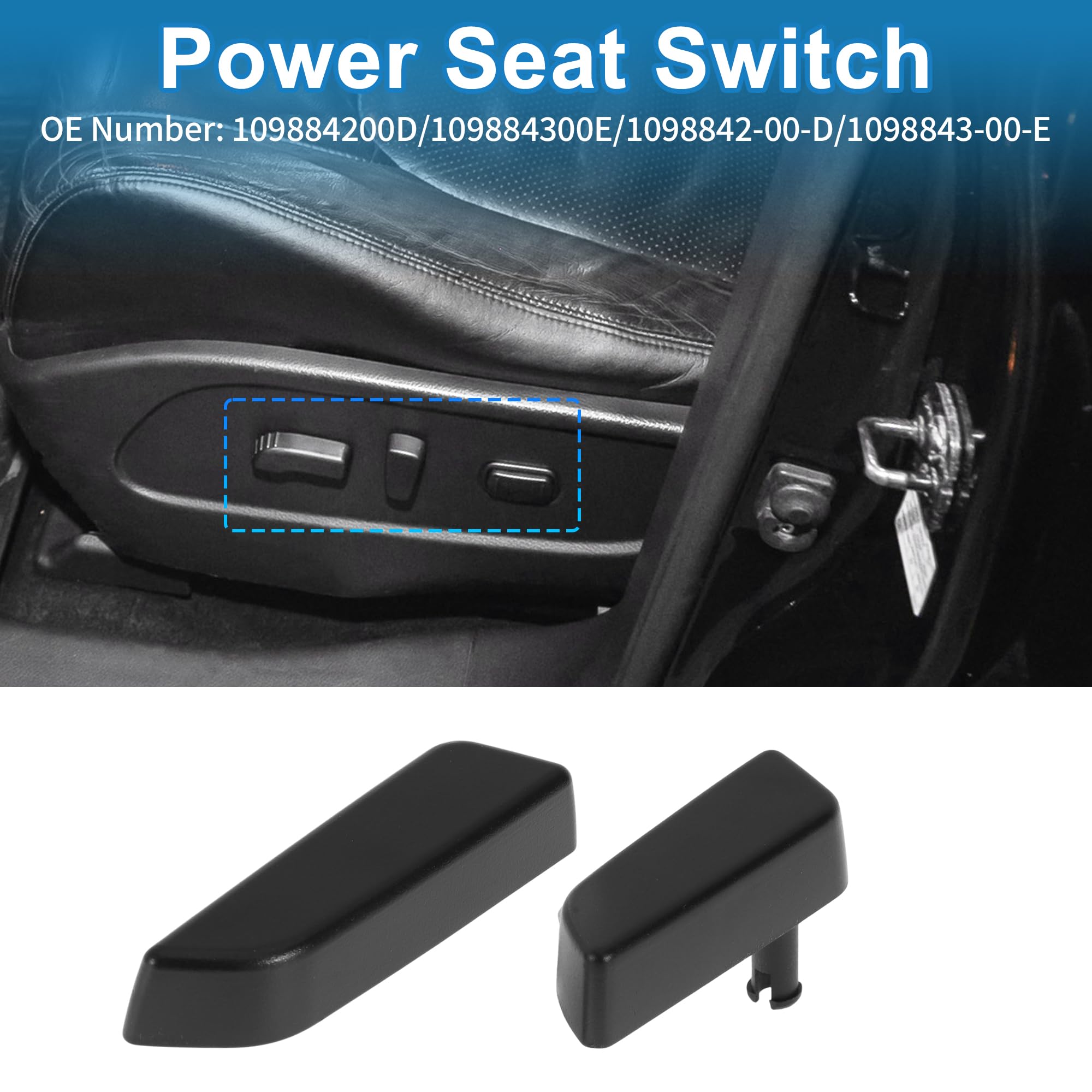 Nr 109884200D/109884300E/1098842-00-D/1098843-00-E Sitzschalter Für Tesla Model 3 / Y 2019 2020 Vorne Rechts Beifahrerseite Schwarz