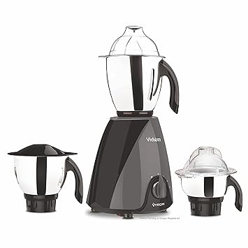 Vidiem MG 606 A Vtron 1000W Mixer Grinder (Black, 3 Jars)