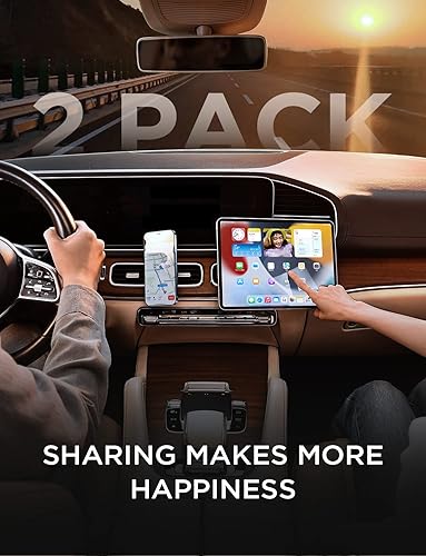Miniatura 18 de LISEN Paquete de 2 soportes magnéticos para teléfono para tu automóvil, 6 imanes militares, soporte para teléfono celular, soporte de ventilación