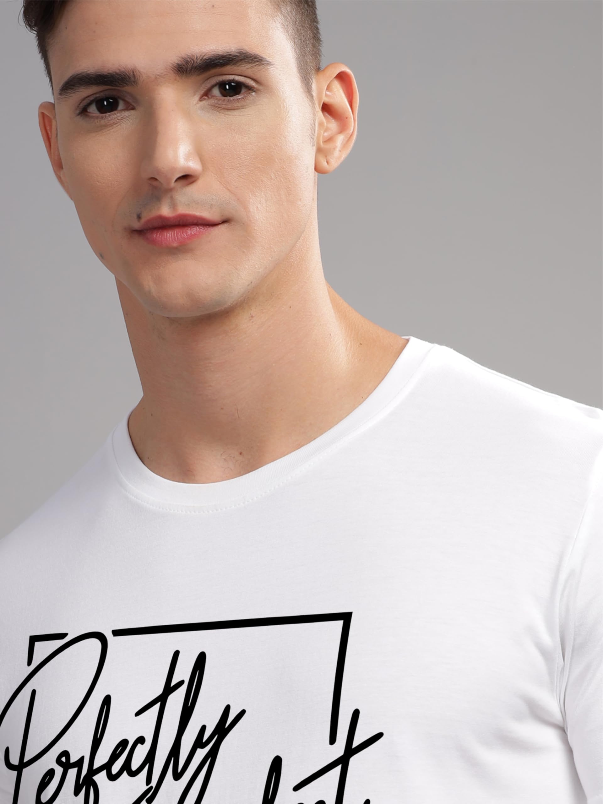 ADRO Camiseta estampada para hombre de algodón de alta calidad con estampado gráfico