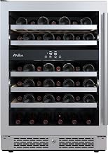 AWC242DZLH 24 Inch Wide 45 Bottle Capacity Dual Zone Wine Cooler with Left Swing Door