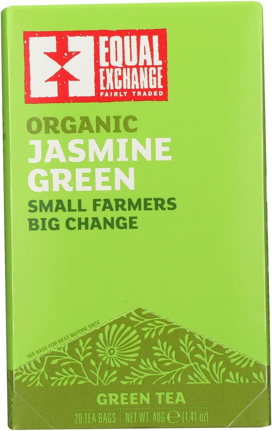 Equal Exchange Jasmine Green Tea Organic 20 Bags (Case of 6)