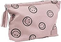 Vista 8 de BOYATU Bolsa de maquillaje de viaje de pana: lavable a máquina más de 30 veces, se adapta a 4 botellas y 8 cepillos (8.7 in), ultraligera 4.23 oz