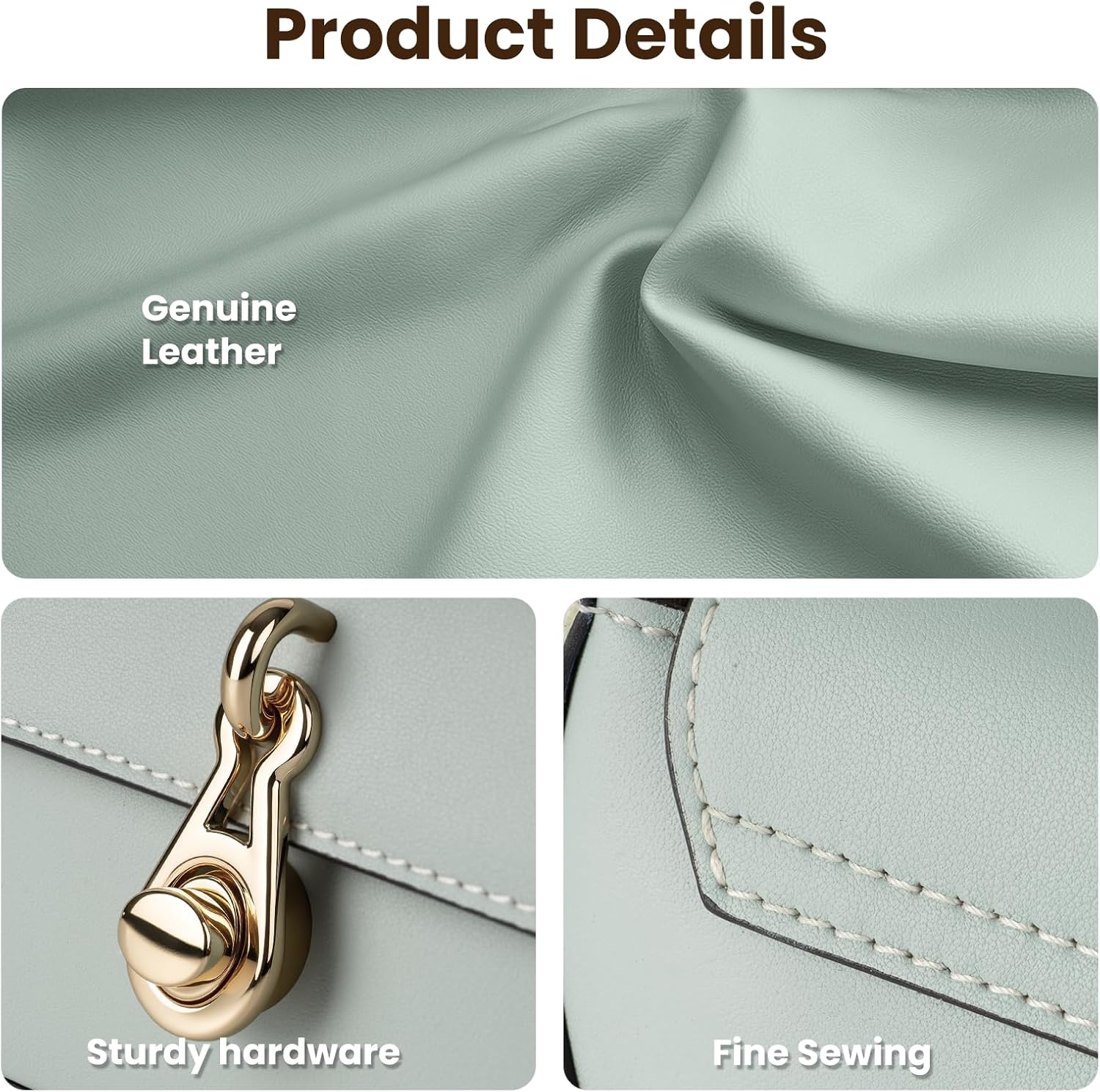 Tote Bag for Women, Gold-Tone Snap Closure, Structured Handbag and Crossbody, Perfect for Daily, Work and Shopping - Image 5