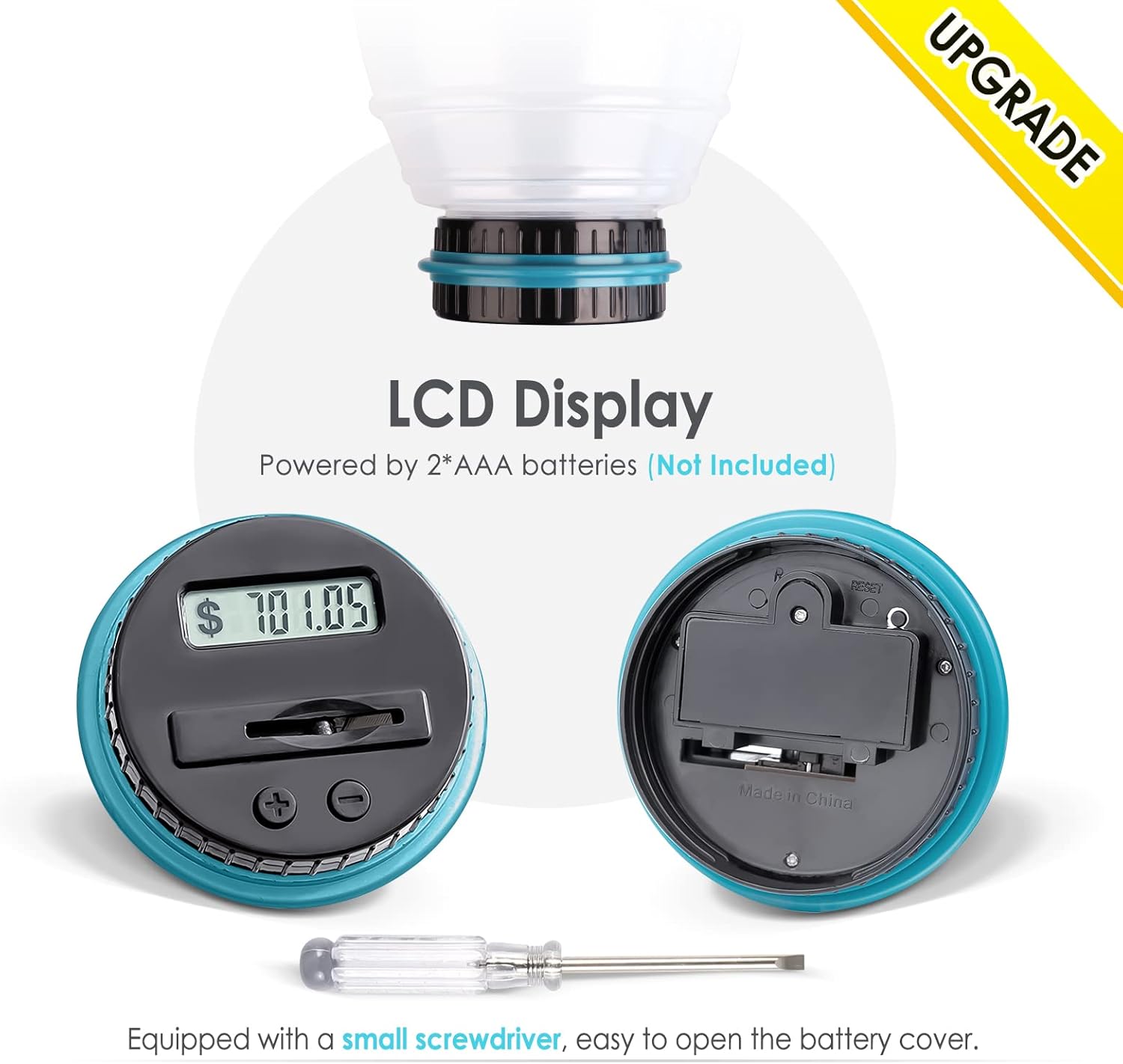 Vcertcpl XL 貯金箱 男の子用 大人用 デジタルコインカウンティングバンク LCDカウンター付き 容量2.8L コインバン -  WWW.OWR.COM.PY