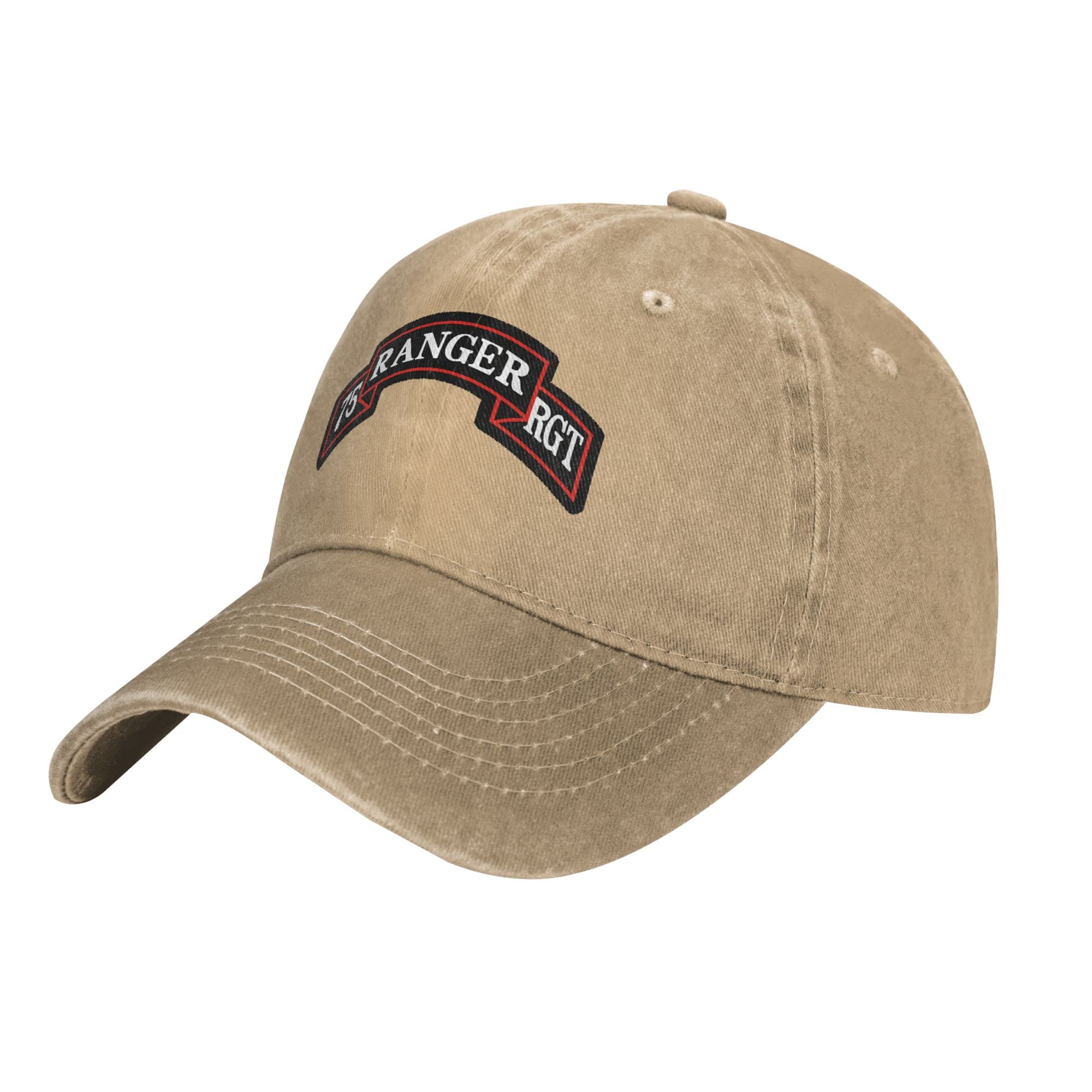 YINGDCowboy Baseball Cap 75th Ranger Regiment Hat Adjustable Casual Washable Sun Hat for Men Women Unisex Sport Hat