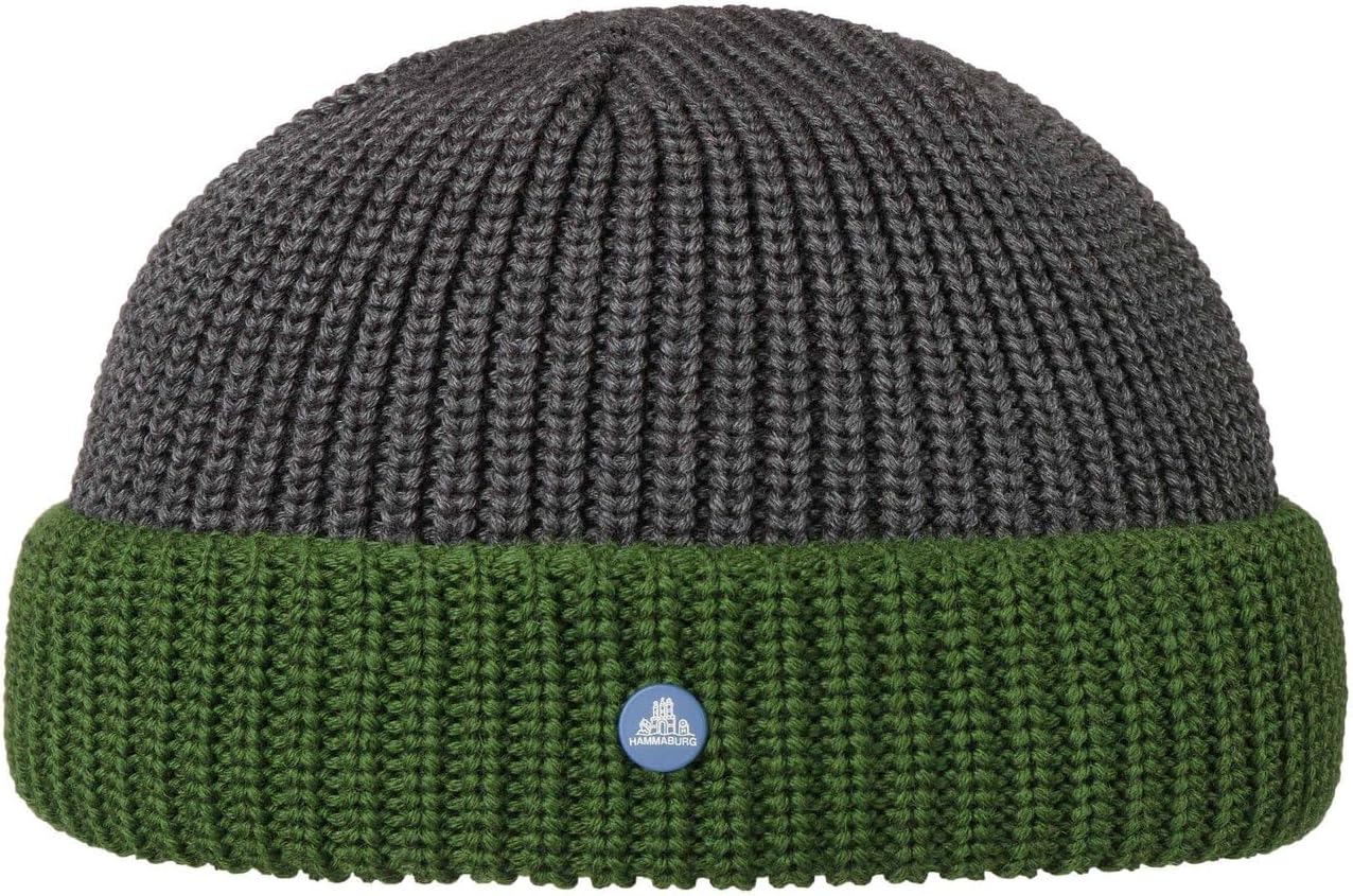 HAMMABURG Twotone Dockercap Knit Hat Made in Italy Unisex Autumn Winter