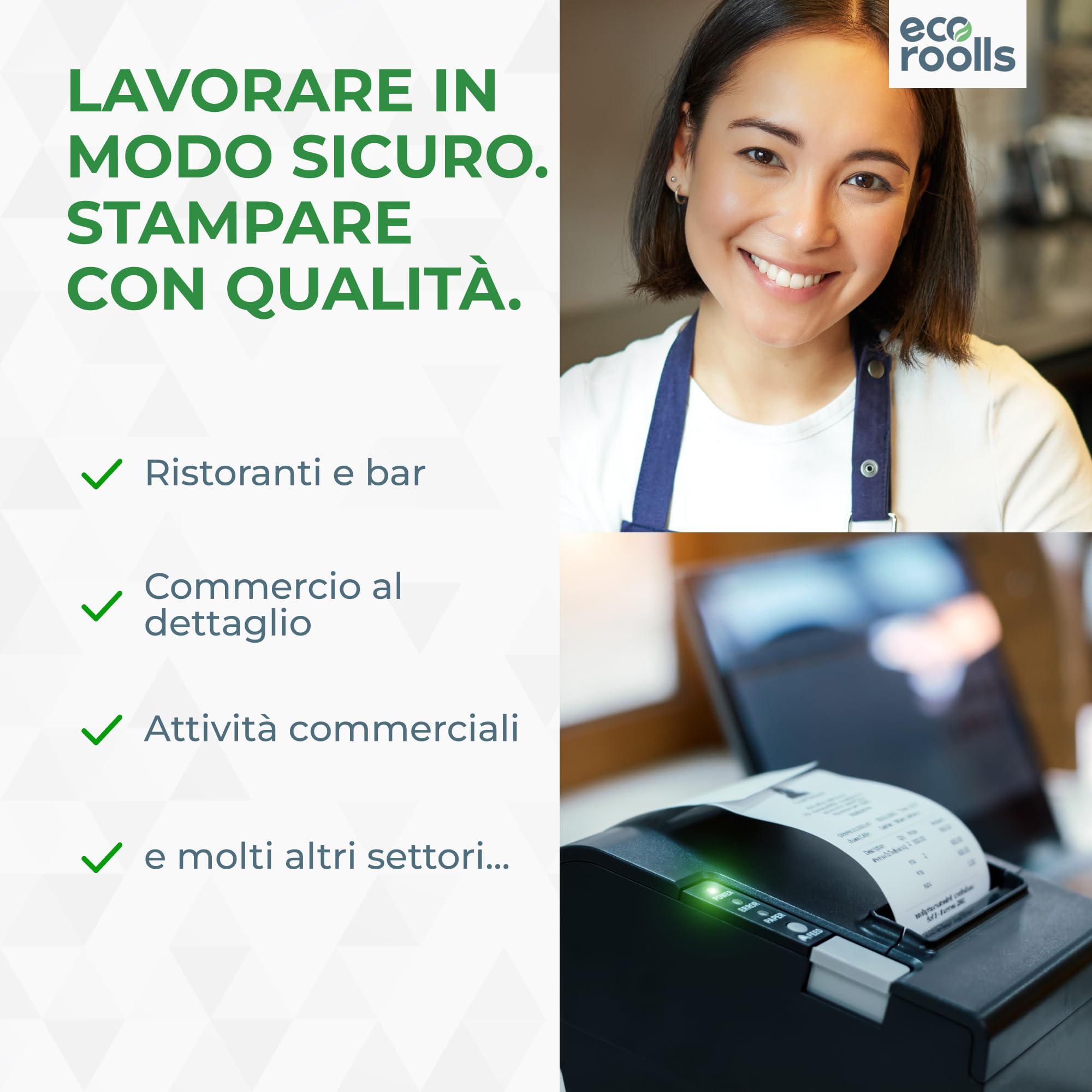 Rotoli Cassa 80x80 Termica Fiscale - Rotolo per stampante registratore di cassa fiscale 80mm x 80m x 12mm - Rotolini carta termica 80x80x12 - [50x]