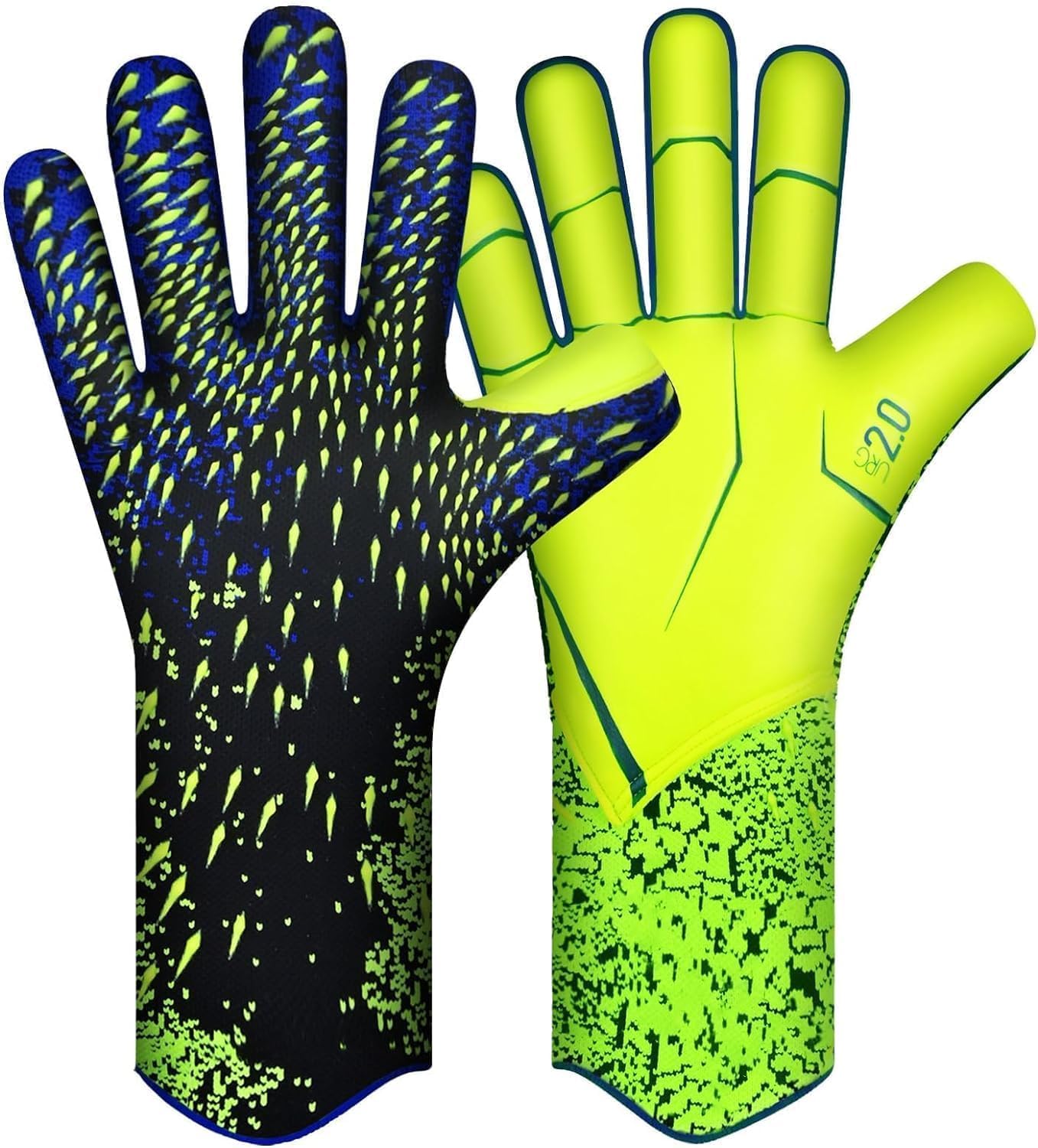 QUICARD Goalkeeper Gloves, Good Grip Football Goalkeeper Gloves in Sizes 6/7/8/9/10, Strong Receiver for Men Boys, Teenagers