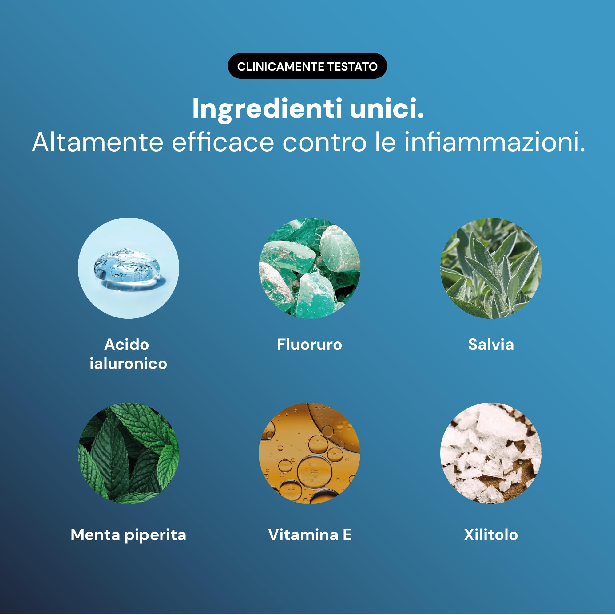 IMPROIC Collutorio per impianti dentali (confezione da 4) | Con acido ialuronico, fluoro e sostanze naturali funzionali | Protegge denti e impianti dentali rilevati dall'infiammazione