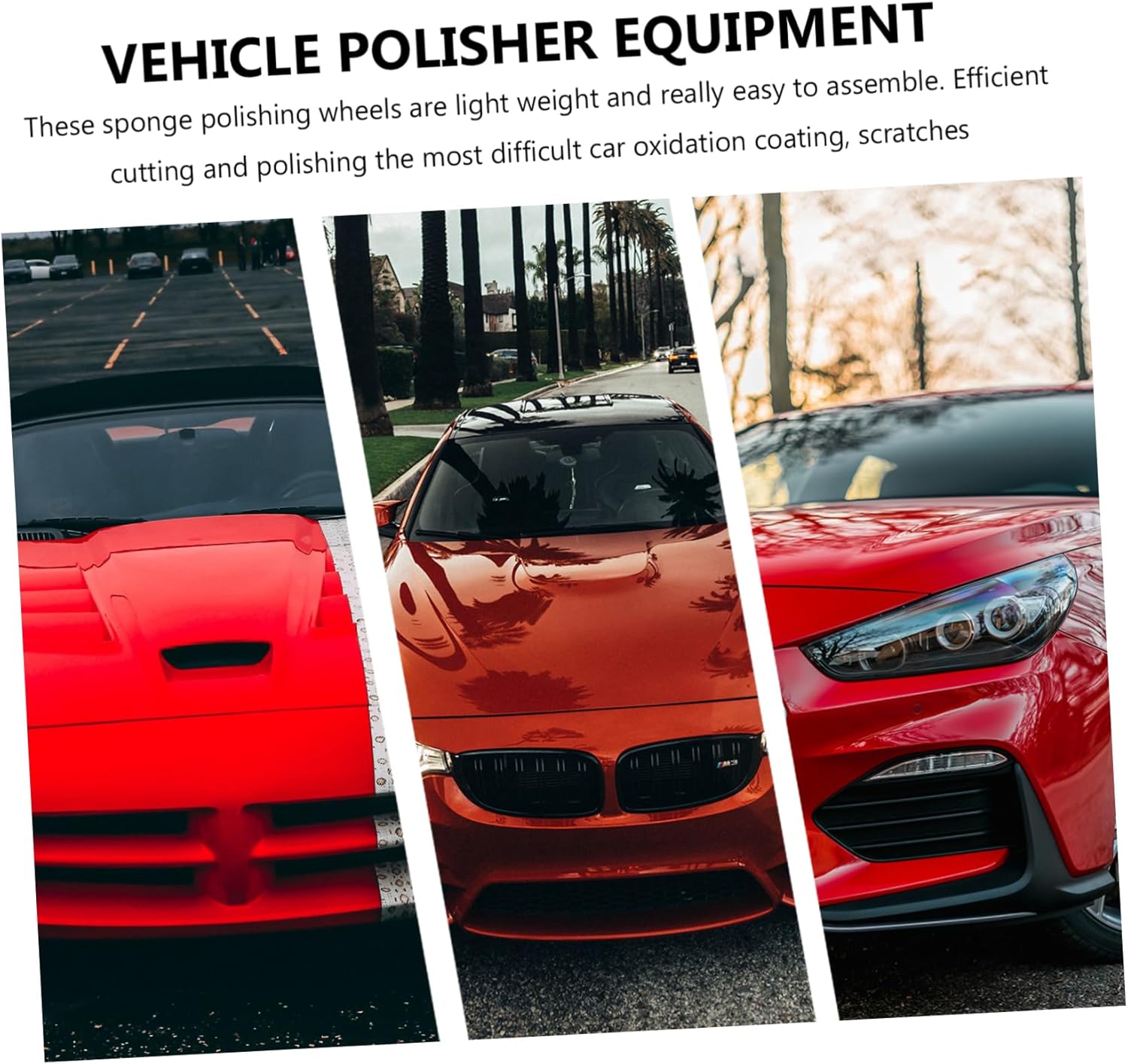 Luxshiny 80pcs Polishing Pads Kit for Car Buffing Auto Detailing Sponge Wheels for Electric Drill and Polisher for Waxing Cleaning and Finishing