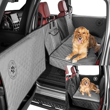 Ruff Liners Standard Back Seat Extender for Dogs, Gray | XL Back Seat Dog Bed for Car Back Seat, Gray - As Seen on Shark Tank Waterproof, Machine-Washable