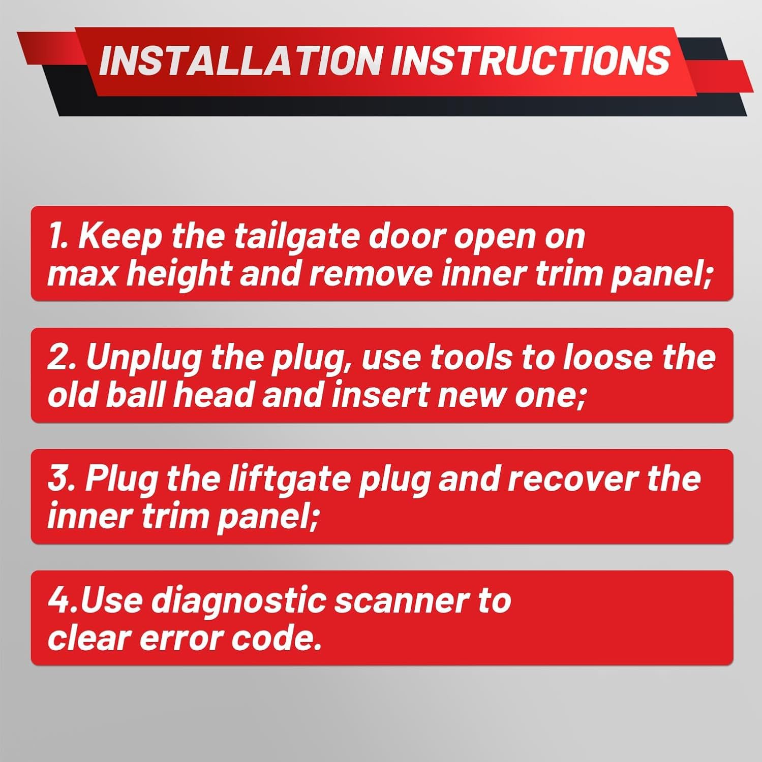 81771B8100 81780B8100 Upgraded Left Right Tailgate Power Lift Support Shock Strut Compatible with 2013-2019 Hyundai Santa Fe Electric Liftgate Actuator