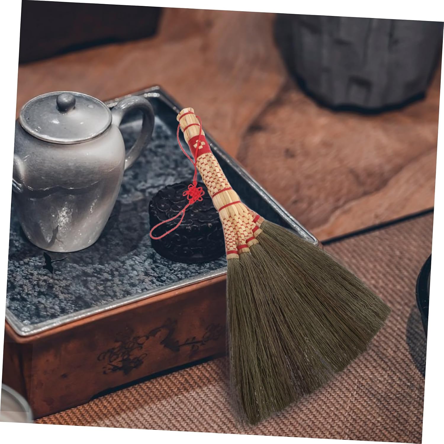 Tabletop Cleaning Broom Grass Broom Mini Desk Brush Dusting Brush Eco-Friendly Hand Sweeper