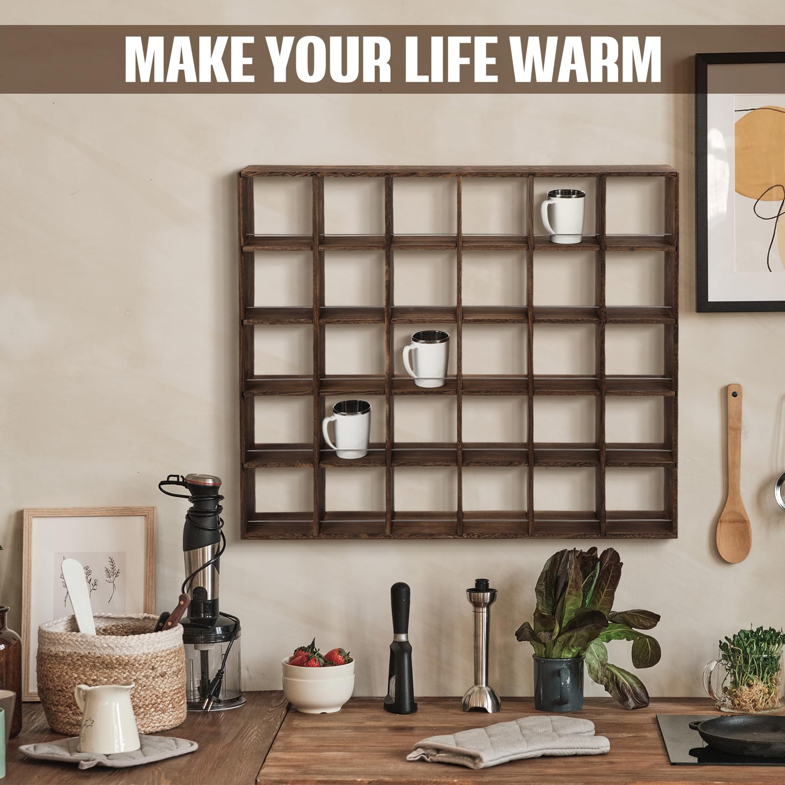 Native Mug Display Rack Snapklik.com : Kigley Oversize Coffee Mug Display Rack Wooden Shelves ...