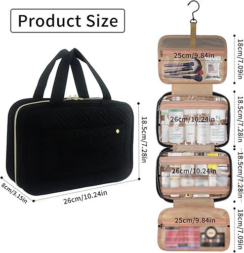 Miniatura 5 de Bolsa de cosméticos con gancho de viaje para hombres bolsas de maquillaje para mujer impermeable organizador de artículos de aseo personal bolsa de