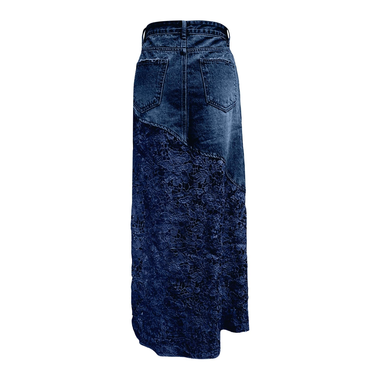 Generisch Elegante falda midi de encaje. Detalles transparentes de moda con corte fluido para uso diario y ocasiones especiales