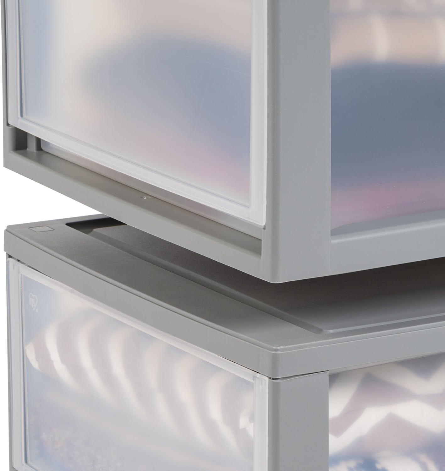 (2 Pack) 30 Qt Large Plastic Storage Drawers, Under Bed Bins with Clear View, Stackable Modular Organizer for Closet Shelf, Sturdy Container for Home Organization