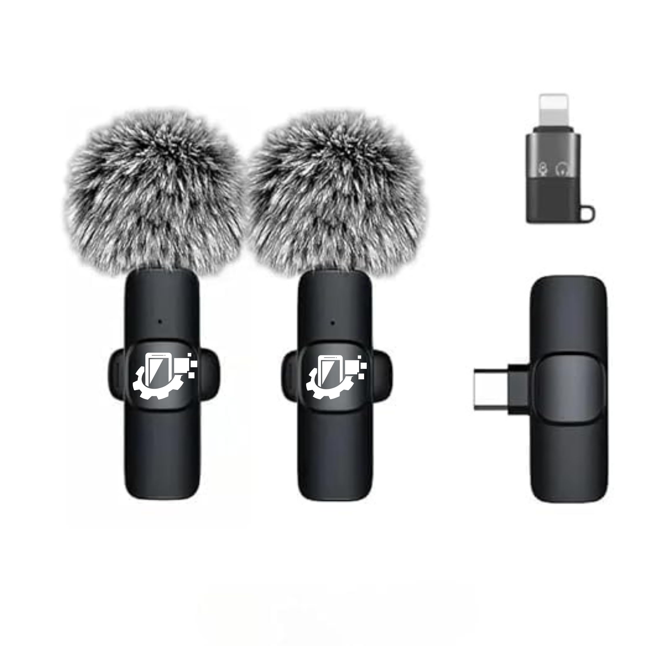 GADGETSWEAR K9 Dual Wireless Lavalier Microphone for Android/iPhone – 3-in-1 Collar Mic with USB-C & Lightning Plug | Furry Windscreens | Noise Cancellation | Vlogging, YouTube, Interviews, Reels-picture-28